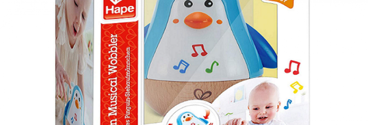 Hape Penguin Musical Wobbler Roly Poly Toy For Kids