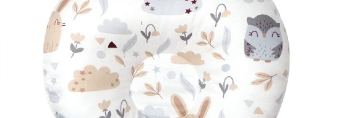Three Colors 100% Cotton Printed Baby Pillow For Newborn