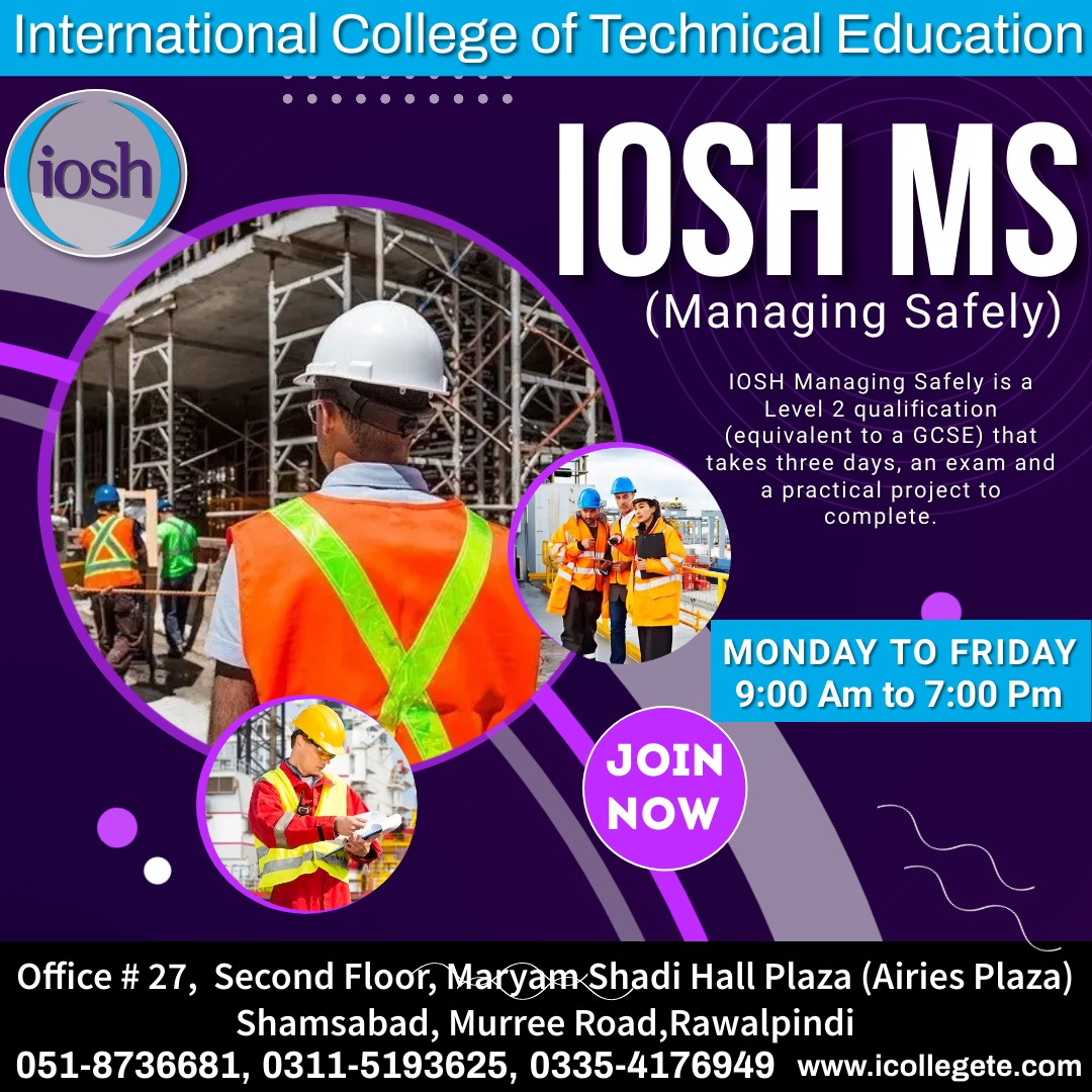 Professional IOSH MS Course In Malakand